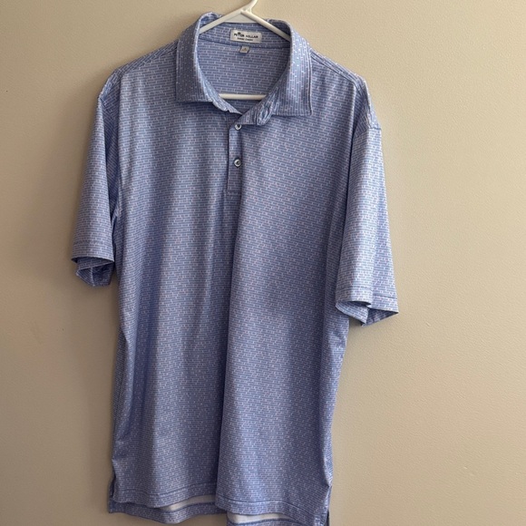 Peter Millar Light Blue Polo Shirt for Men - Picture 1 of 6